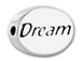 2 count  DREAM Sterling Silver Oval Message Bead CLEARANCE SALE