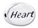 2 count  HEART Sterling Silver Oval Message Bead CLEARANCE SALE