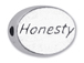 2 count  HONESTY Sterling Silver Oval Message Bead CLEARANCE SALE