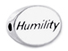 2 count  HUMILITY Sterling Silver Oval Message Bead CLEARANCE SALE