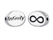 2 count  INFINITY2 Sterling Silver Oval Message Bead CLEARANCE SALE