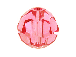 24 Rose - 6mm Swarovski Faceted Round Beads