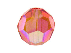 24 Padparadscha AB - 6mm Swarovski Faceted Round Beads