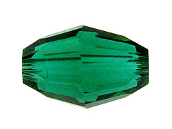 12  Emerald -  9x6mm Swarovski Barrel Beads