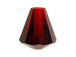 Siam - 6.6x6mm Swarovski Faceted Cone Beads