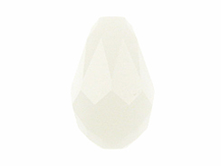 White Alabaster - 10.5x7mm Swarovski Faceted Teardrop Beads