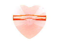 8 Light Rose - 10mm Swarovski Faceted Heart Beads 