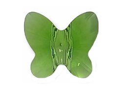 12 Fern Green - 10mm Swarovski Faceted Butterfly Beads 