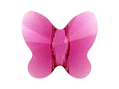 24 Fuchsia - 6mm Swarovski Faceted Butterfly Beads