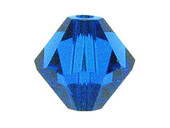 100 Capri Blue- 4mm Swarovski Faceted Bicone Beads
