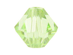 36 Chrysolite - 6mm Swarovski Faceted Bicone Beads