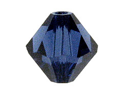 48  Dark Sapphire  - 5mm Swarovski Faceted Bicone Beads