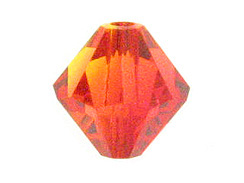 18 Fire Opal - 8mm Swarovski Faceted Bicone Beads