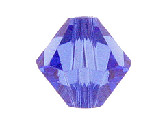 12 Sapphire - 10mm Swarovski Faceted Bicone Beads 