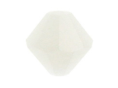 36 White Alabaster - 6mm Swarovski Faceted Bicone Beads