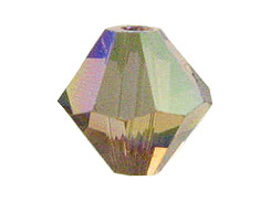 Light Smoked Topaz AB 6mm  - Swarovski Bicone Crystal Beads