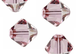 36 Crystal Antique Pink 6mm - Swarovski Faceted Bicone Crystal Beads