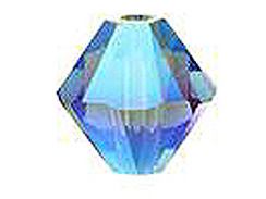100 4mm Denim Blue AB 2X - Swarovski Faceted Bicone Beads