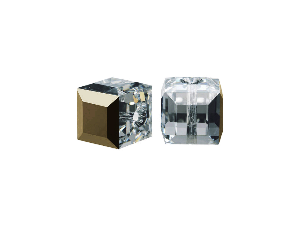 24 Crystal Metallic Light Gold - 4mm Swarovski Faceted Cube Beads