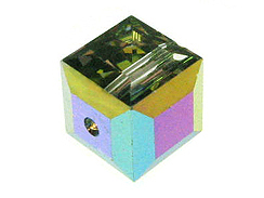 24 Crystal Vitrail Medium - 4mm Swarovski Faceted Cube Beads