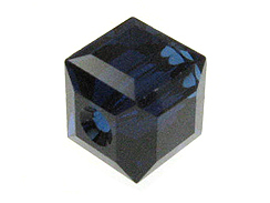 12 Dark Indigo - 6mm Swarovski Faceted Cube Beads