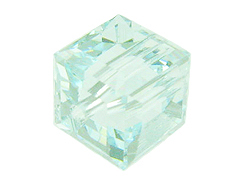 12 Light Azore - 6mm Swarovski Faceted Cube Beads