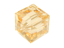 6 Light Peach - 8mm Swarovski Faceted Cube Beads