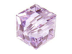 12 Violet - 6mm Swarovski Faceted Cube Beads 