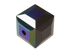 12 Garnet AB - 6mm Swarovski Faceted Cube Beads