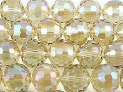 16mm Dragon Crystal Disco Ball Bead Strand - Gold Dust