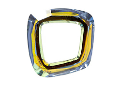 Crystal Sahara - 20mm Cosmic Square Ring - Swarovski Frames