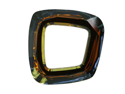 Crystal Tabac - 14mm Cosmic Square Ring - Swarovski Frames