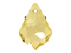 Crystal Golden Shadow - 16x11mm Swarovski Baroque Pendant