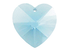 Aquamarine - 14.4x14mm Swarovski  Heart Shape Pendant