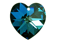 Crystal Bermuda Blue - 10.3x10mm Swarovski  Heart Shape Pendant