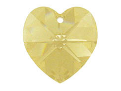 Crystal Golden Shadow - 10.3x10mm Swarovski  Heart Shape Pendant