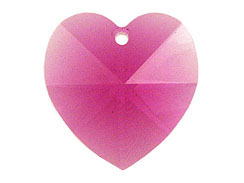 Fuchsia - 10.3x10mm Swarovski  Heart Shape Pendant