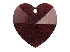 Garnet - 18x17.5mm Swarovski  Heart Shape Pendant