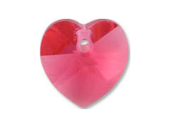 Indian Pink - 14.4x14mm Swarovski  Heart Shape Pendant