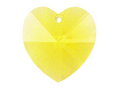 Light Topaz - 10.3x10mm Swarovski  Heart Shape Pendant