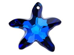 Crystal Bermuda Blue with Protective Coating - 16mm Swarovski  Starfish Pendant  (*New Item*)