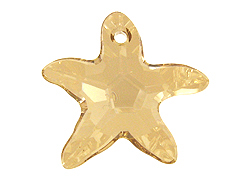 Crystal Golden Shadow - 16mm Swarovski  Starfish Pendant