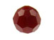 18 Dark Red Coral - 8mm Swarovski Faceted Round Beads