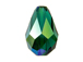 Emerald AB (Custom Coated) - 9x6mm Swarovski Faceted Teardrop Beads