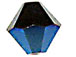 48  Crystal Metallic Blue 2X  - 5mm Swarovski Faceted Bicone Beads