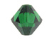18 Medium Emerald - 8mm Swarovski Faceted Bicone Beads 
