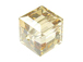 24 Crystal Golden Shadow - 4mm Swarovski Faceted Cube Beads