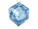 6 Aquamarine - 8mm Swarovski Faceted Cube Beads