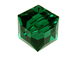 24 Emerald - 4mm Swarovski Faceted Cube Beads