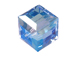 6 Aquamarine AB - 8mm Swarovski Faceted Cube Beads
